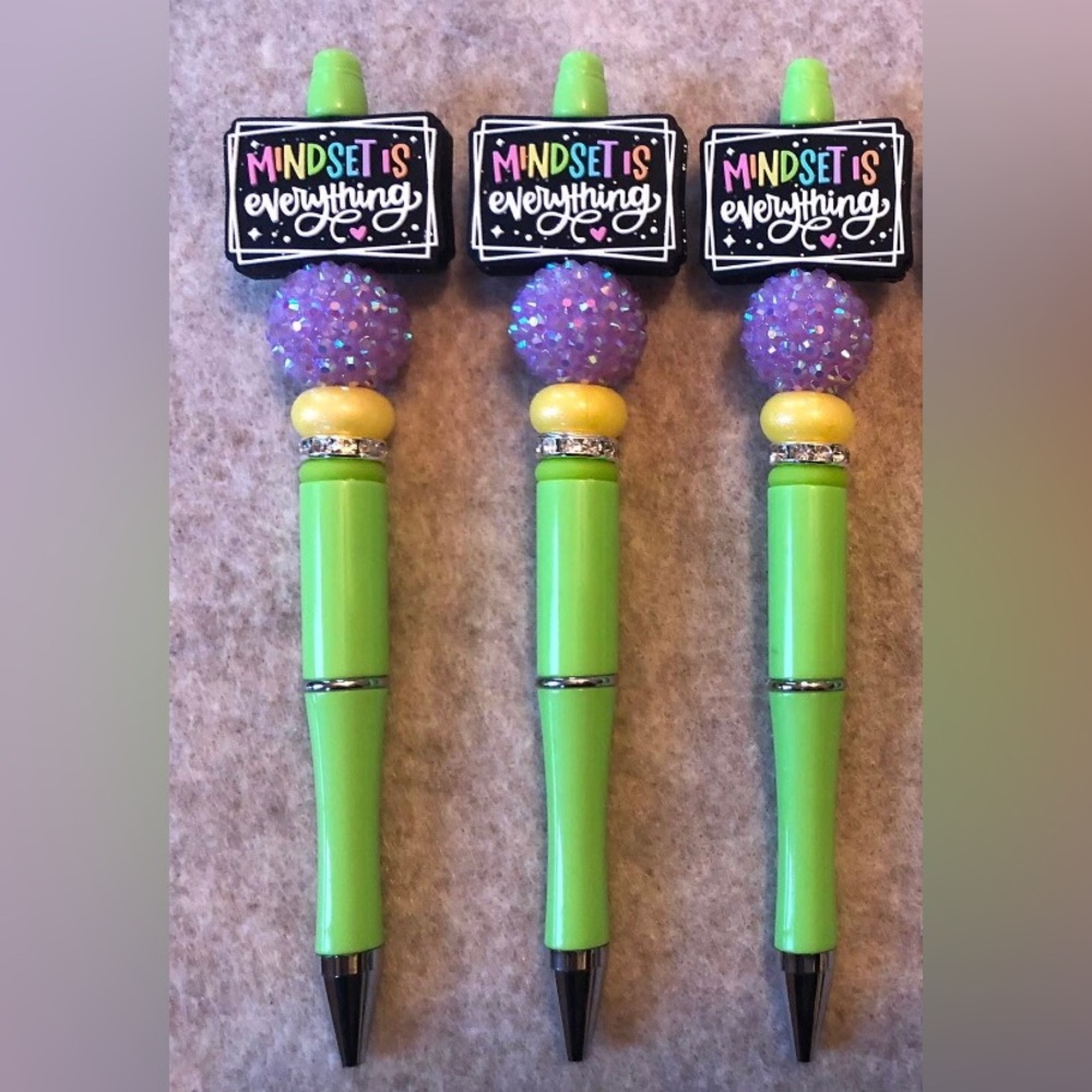 Mindset is everything beaded Inspirational hand crafted gift pen